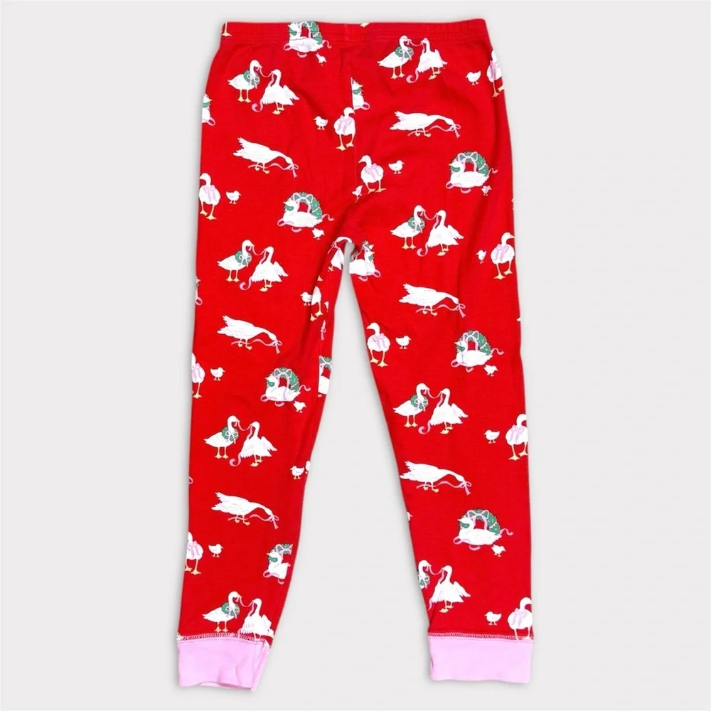 The Beaufort Bonnet Company Sara Jane's Sweet Dream Pajama Set Geese Red & Pink - Picture 8 of 9